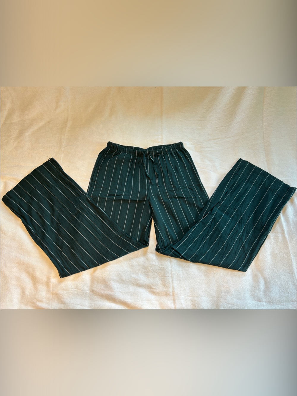Auden Forest Green Pinstripe Lounge Pajama Pants